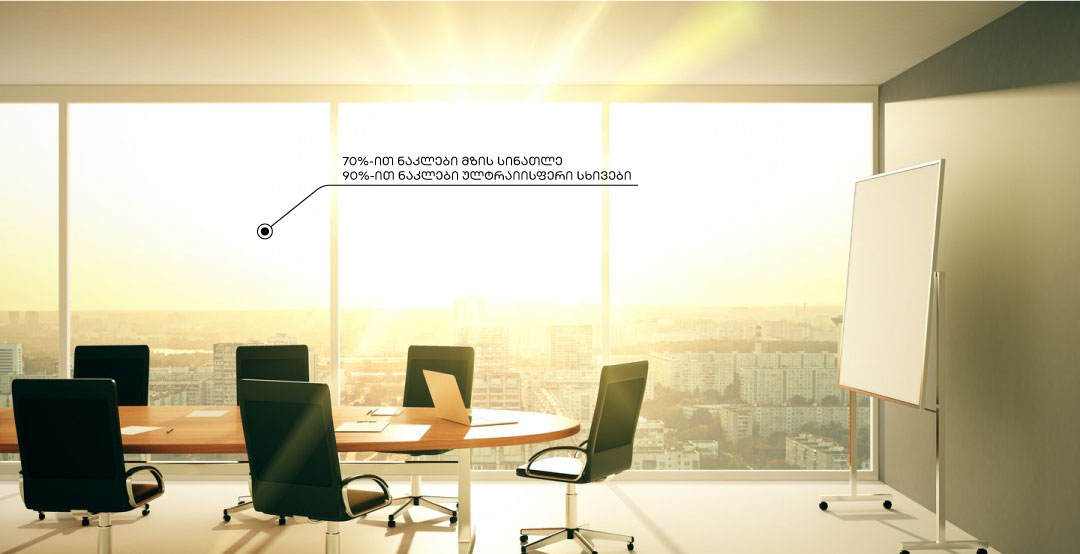 office lit up with sun